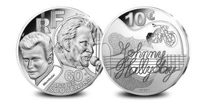 Uw 10 Euro 2020 Johnny Hallyday, pop & rock icon Designer Edition in massief zilver 