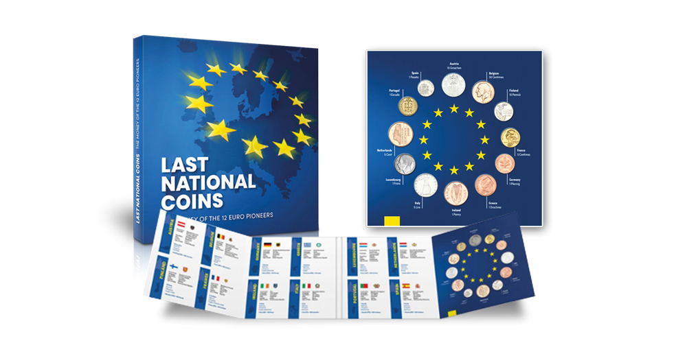 De 12 laatste Nationale munten van de Eurolidstaten