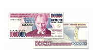 7 originele bankbiljetten allen in omloopt tijdens hyperinflatie