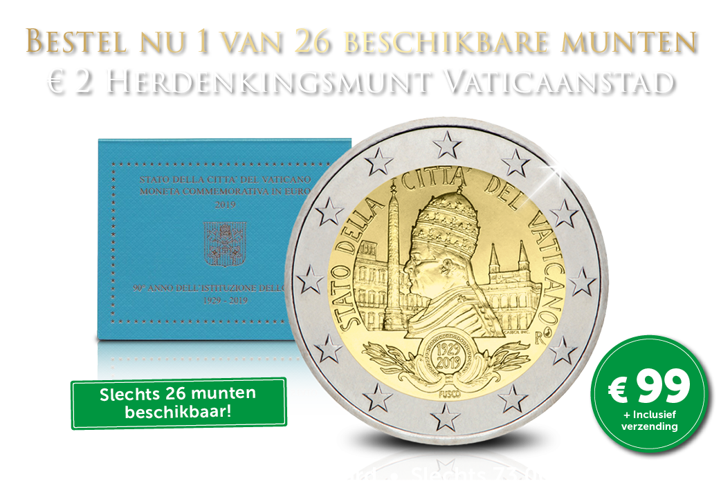 Uit Vaticaanstad - € 2 Herdenkingsmunt, 90 jaar Vaticaanstad