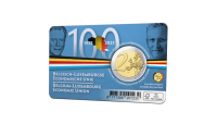 België 2 euromunt 2021 ‘100 jaar BLEU’ BU in franse coincard