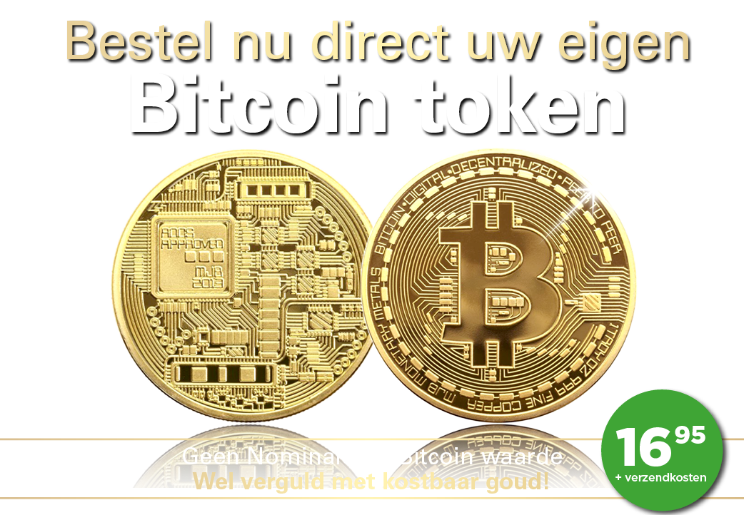 De Bitcoin is de bekendste cryptovaluta, Vergulde Bitcoin token
