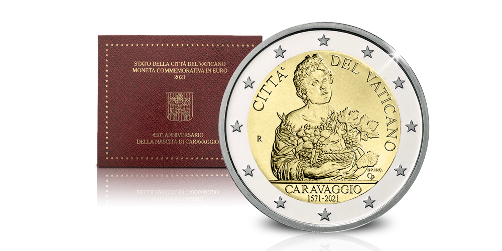 Exclusieve €2-Herdenkingsmunt ‘Caravaggio’ Vaticaanstad 2021