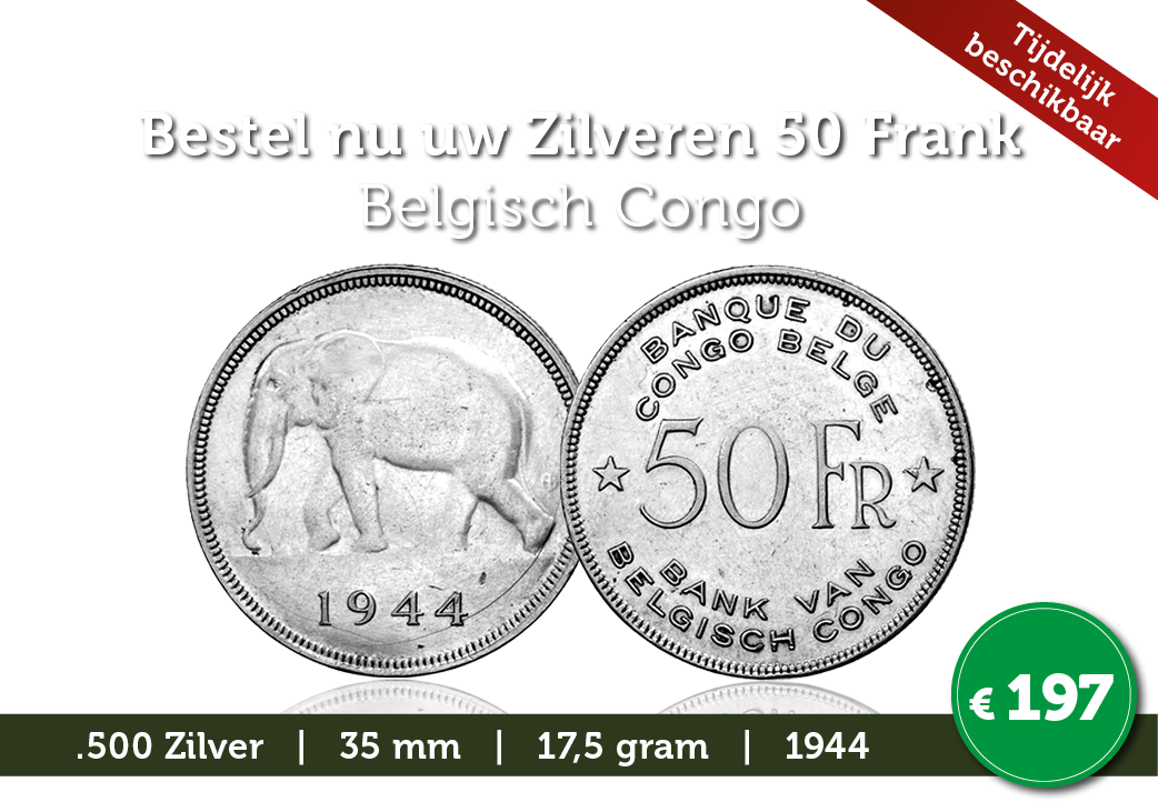 De olifanten munt uit Belgisch Congo