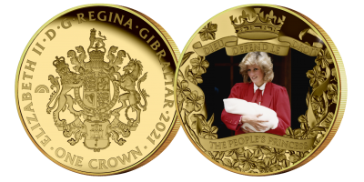 Uw Prinses Diana munt 'De Moeder' geslagen in Humanium Fairmined goud verguld 