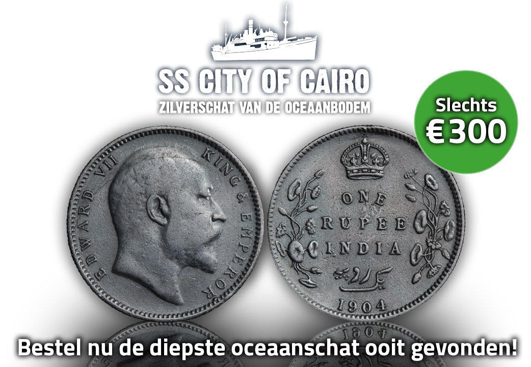 Zilver van de bodem van de oceaan geborgen uit de SS City of Cairo