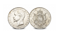 De eerste en laatste Franse keizer 5 Francs in een set