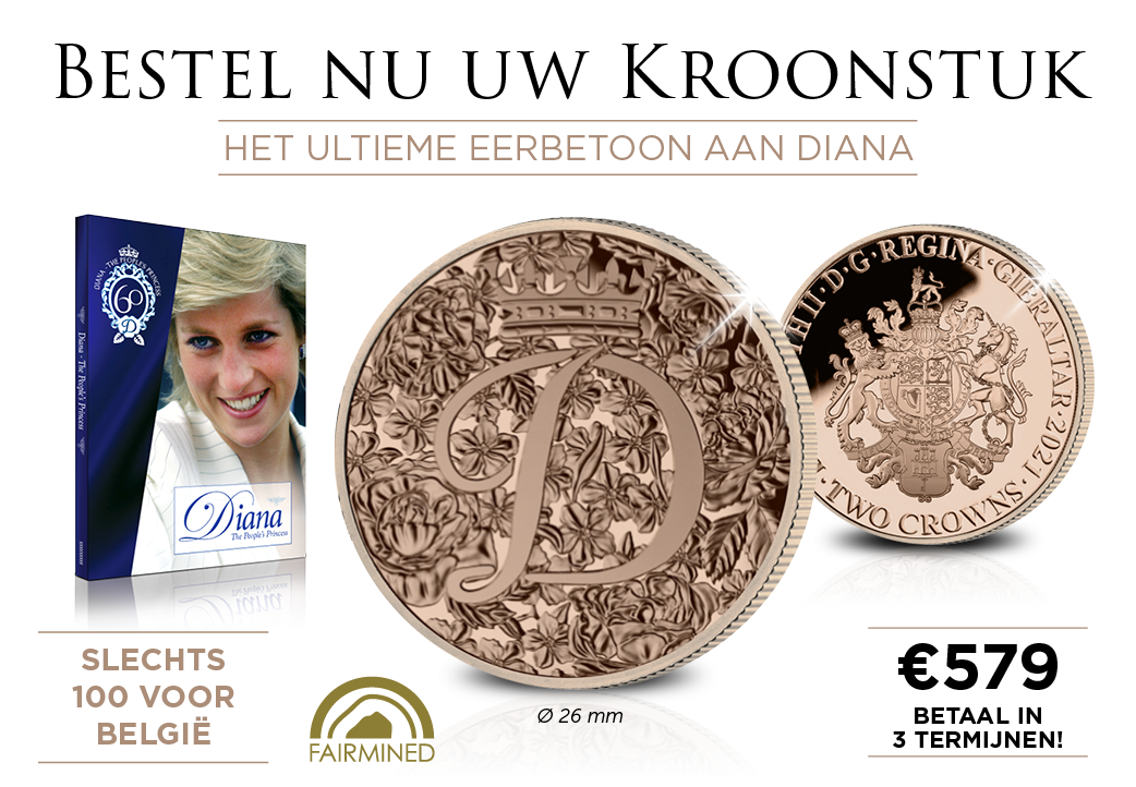 De meest exclusieve Pinses Diana munt, het gouden Kroonstuk 