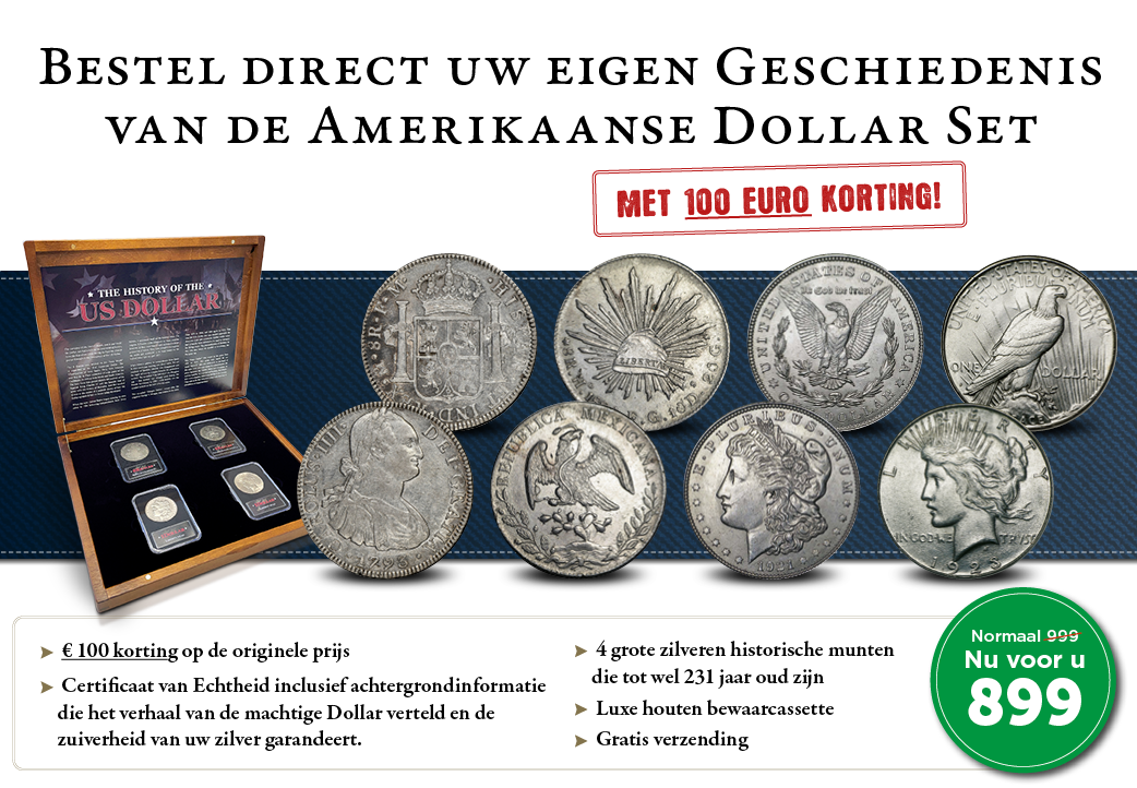 De geschiedenis van de U.S. Dollar in 4 originele zilveren munten