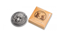 Prachtige zuiver zilveren munt met Swarovski kristallen pack