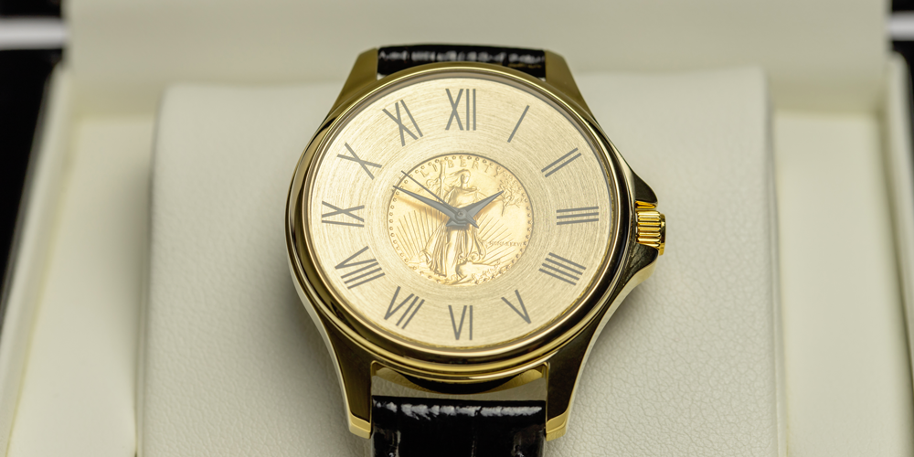 Koop munten online - Juwelen - 1/10Oz gouden Eagle horloge 4