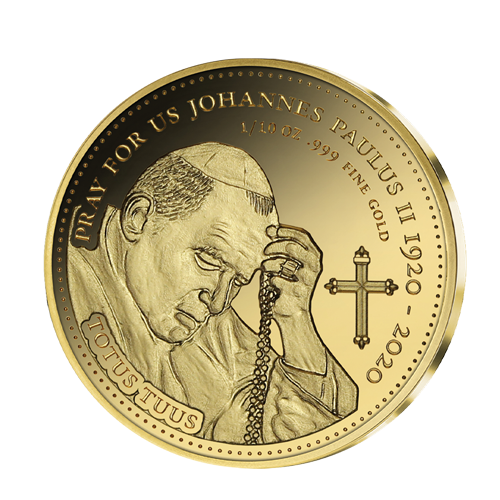 Koop munten online - Gouden munt - Johannes Paulus II - Puur goud 999/1000 voorzijde