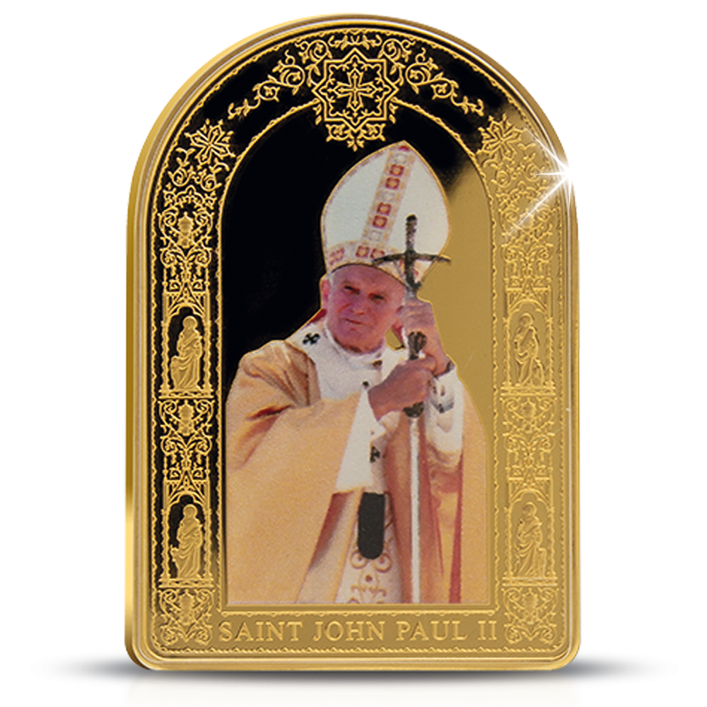 Koop munten online - Vergulde munt - Paus Johannes Paulus - 50 gram voorzijde