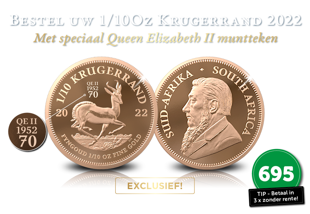 2022 Krugerrand met speciaal muntteken! Ter ere van Queen Elizabeth II.