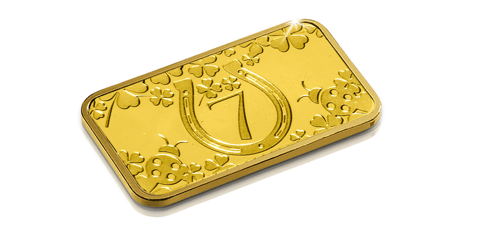 Koop munten online - Goudbaar - Lucky bar - 24-karaats goud voorzijde