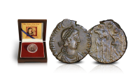 Bestel nu 1 van 45 beschikbare originele oude Romeinse bronzen munten.
