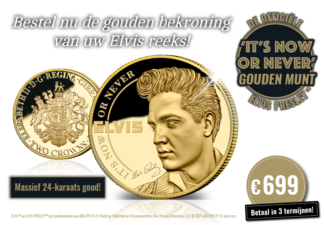 Officiële massief gouden Elvis Presley™ herdenkingsmunt 
