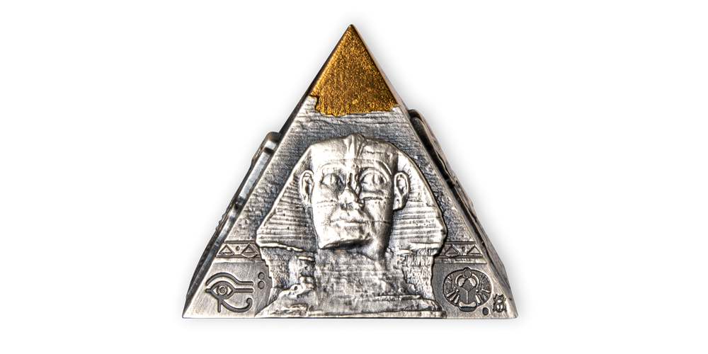 Koop munten online - 3D munten - de piramide van Chafra in 3D