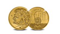 Koop munten online - Euro munt - Tempel van Poseidon - 24-karaats goud