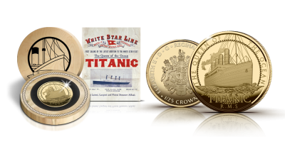 Puur gouden 1/5 oz Titanic munt