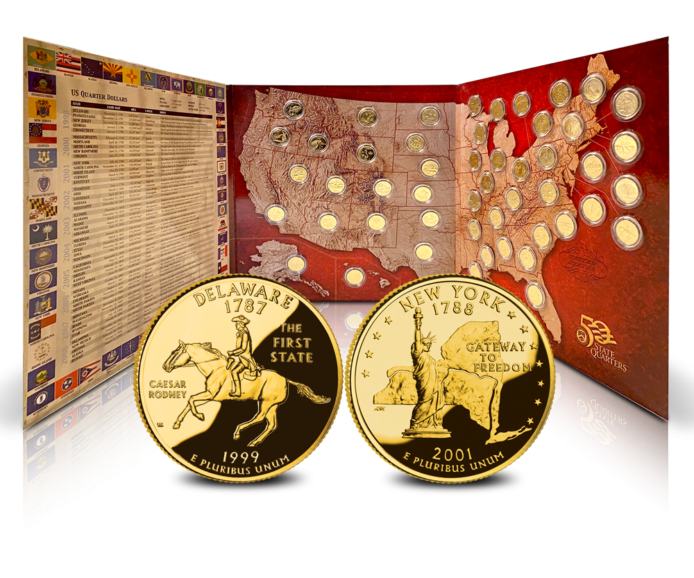 Koop munten online - Amerikaanse dollars - Complete state quarters set - set
