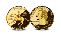 Originele U.S. State Dollars delaware -voorz-en-keerz