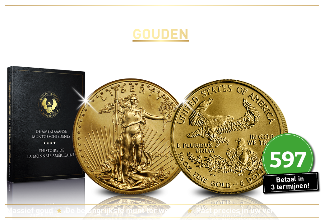 De gouden $5 American Eagle 