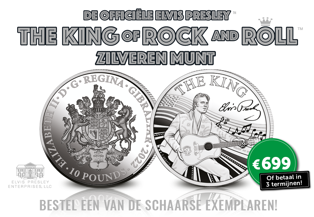 Officiële 5 Ounce puur zilveren Elvis Presley munt 