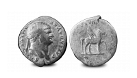 Eeuwenoude zilveren denarius van de Keizer Vespasianus