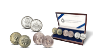 3 grote originele zilveren munten in één set! Ter ere van Elizabeths platina jubileum